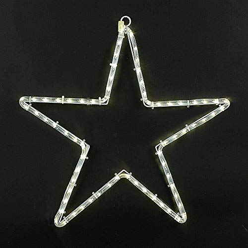 Novelty Lights LED Warm White Star Rope Light Motif Sculpture, 24