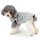 Zunea Hundeshirt für kleine Hunde, Katzen, Haustiere, gestreiftes T-Shirt für den Sommer, coole Weste, Welpen, Basic, Tank-Top, weiche Baumwolle, Chihuahua, Kleidung für Hunde, Grau, Größe M