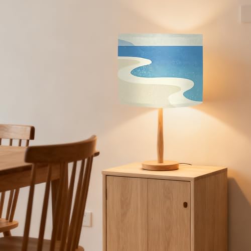 Image of Nuxovilar Lamp Shades Set of 2, 13 inch Top x 13 inch Bottom x 10 inch High (Spider) | Floor lamp shades coastal tropical design living room patio beach house covers light accessories (Coastal)