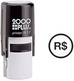 StampExpression - Brazilian Real Currency Symbol Self Inking Rubber Stamp - Black Ink (A-6262)