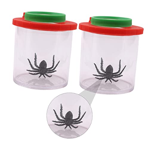 GOOHOCHY Caja De Observación De Insectos con Lupa y Set De 2 Unidades Ideal para Exploración Al Aire Libre Juguete Educativo En Transparente con Tapa y