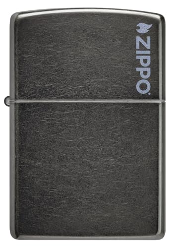 Image of Zippo Classic Grey Matte Windproof Lighter with Zippo Logo, Refillable, (BIS Certifed)