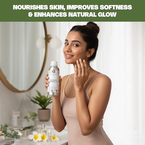 Image of VedaOils Frangipani Essential Oil 100ml | 100% Pure & Natural Frangipani Oil for Hair & Skin Care, Massage, Aromatherapy, Diffuser, Soap & Candle Making