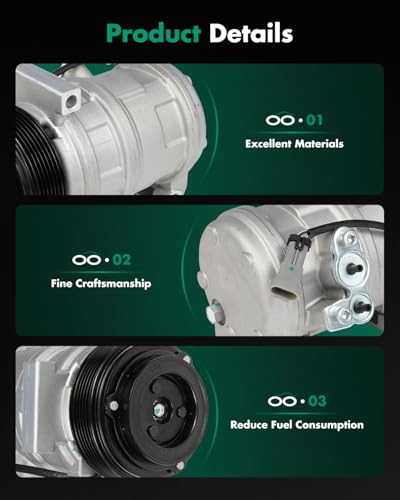 Image of SCITOO AC Compressor for Chevrolet for Express 1500 4.3L 2010-2014 | Fast Cooling, Ultra Low Noise (≤72 dB)Air Conditioner Compressor with Clutch, Easy Installation, 20762515 20880831 84208258