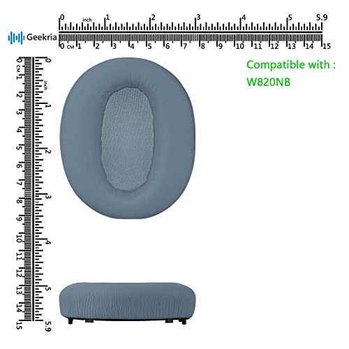 Geekria Replacement Ear Pads for Edifier W820NB Headphones Ear Cushions, Repair Parts (Blue) miniatura 6
