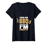 Photo Gallery donna nutrimi bbq e dimmi che sono bella grigliata maglietta con collo a v Photo Gallery donna nutrimi bbq e dimmi che sono bella grigliata maglietta con collo a v