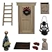 Set per porta di Natale, in miniatura, con gnomi, per porta di nissedor, accessori per decorazioni per miniatura, casa delle bambole