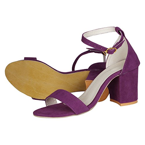 Image of Misto Women's and Girl's Formal Casual Suede Leather Block Heel Sandal