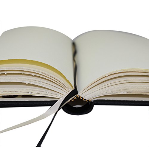 Livre d'or en cuir de vachette noir fait main pour événements - 3