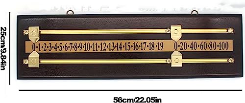 Tablero de marcador para snooker, billar y shuffleboard, tablero de puntuación de madera con cuentas deslizantes, ideal para salas de juegos y regalo para amantes del billar miniatura 5