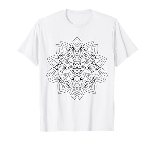 Mandala para pintar y colorear para niños Camiseta