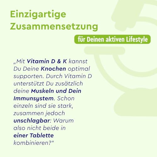 Vitamin D3 K2 5000 IE (2+ Jahre) - Premium: K2VITAL® 99,7+% All-Trans - 200µg Vitamin K2 MK7 Hochdosiert - 1 Tablette/5 Tage - Laborgeprüft, ohne Zusätze in Deutschland hergestellt