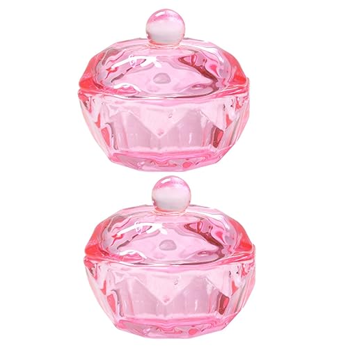 Baluue 2pcs Dappen Dish con Tapa para Manicura miniatura 1