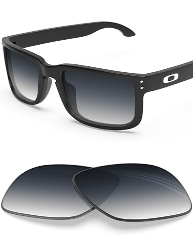 Image of BLAZERBUCK Anti-salt Replacement Lenses for Oakley Holbrook XL OO9417, Anti-Scratch, Impact Resistant & Perfectly Fit - Grey Gradient
