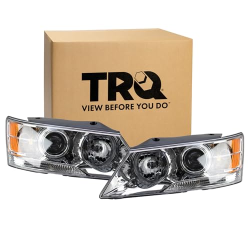 Image of TRQ 2 Piece Headlight Assembly Set Driver & Passenger Side Compatible with 2009-2010 Hyundai Sonata HY2502148 HY2503148