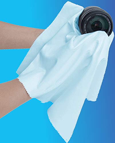 California JOS 3 Pack Light Gray, 12"x12" Extra Large Oversized Microfiber Cleaning Cloth, for Electronics and Screens, Lenses on Cameras, Binoculars, telescopes, All Types of Optical Glass (30X30CM)