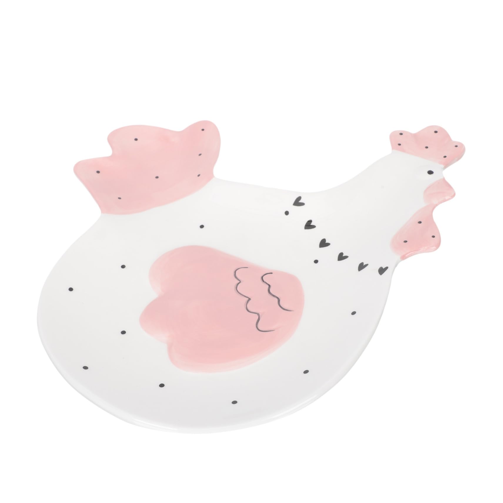 SHOWERORO 1Pc Creative Rooster Cartoon Plate Ceramic Food Dish Tableware for Parties Family Meals Easy to Clean Decorative Functional Dining Accessory