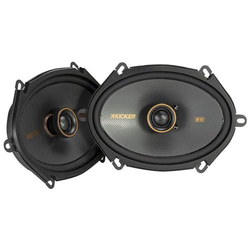KICKER 51KSC6804 KS-Series 6x8 Coaxial Speakers with .75' tweeters, 4-Ohm, Pair