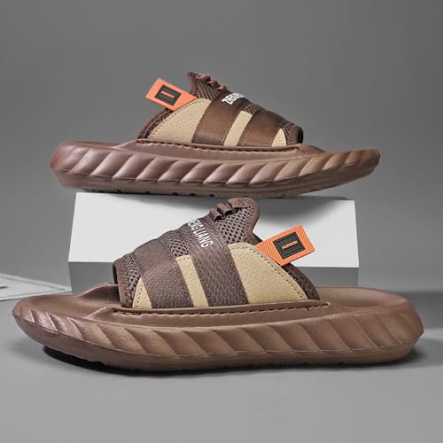 Men's lightweight, non slip, outdoor exposed toe, one line drag, comfortable home slippers2