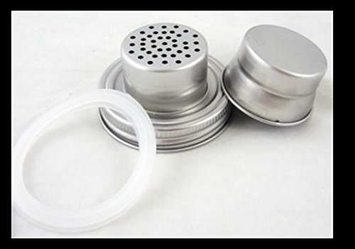 Mason Jar Cocktail Shaker Lid Set Fits Any 2 Inch Opening