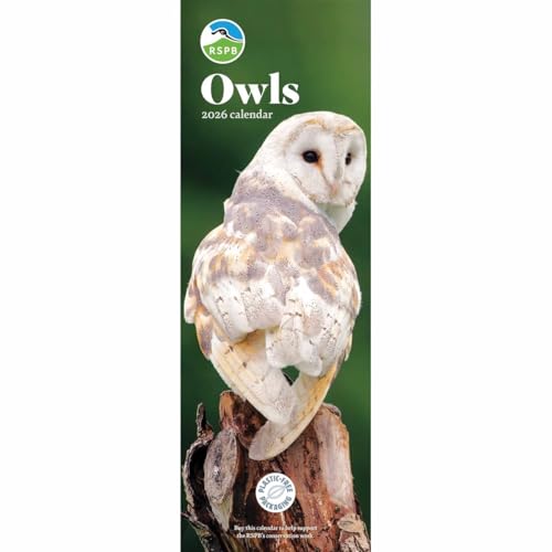 Carousel Worldwide, RSPB Owls 2026 Slim Wall Calendar