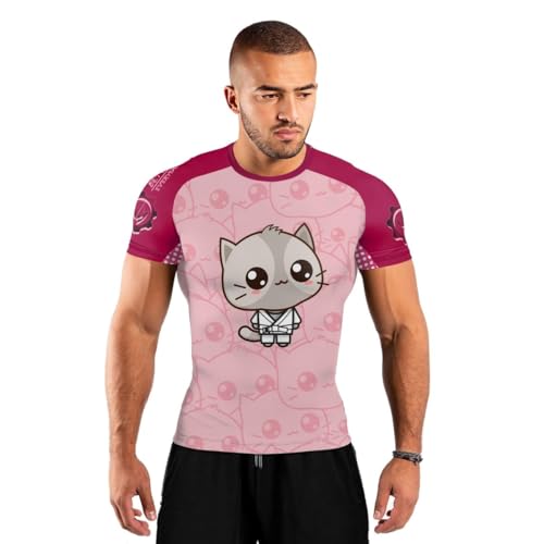 Kimeora Men's Rash Guard Shirts Short Sleeve, Baselayer Compression Shirt for Jiu Jitsu MMA2