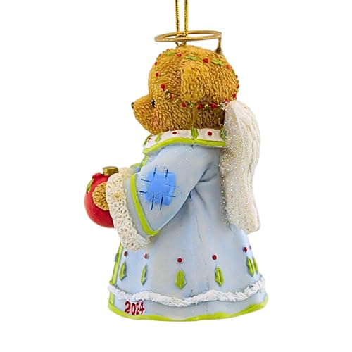 Cherished Teddies Angel Annual Ornament Polyresin Dated 2024 Wings Bear Tree Ornament thumb #2