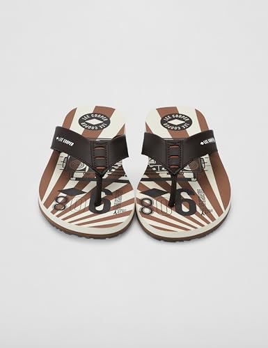 Image of Men's logo print flip-flop slippers