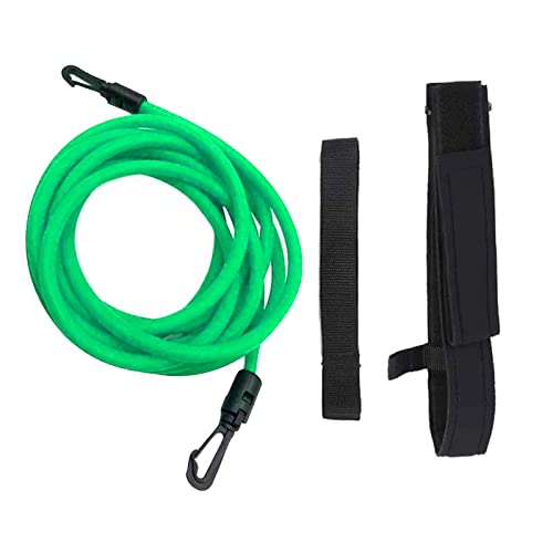 Qianly Schwimmgurt für Widerstandstraining im Pool mit Aufbewahrungstasche, Grün 10mm