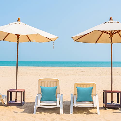 Cdwerd 4 Pack Outdoor Waterproof Throw Pillow Covers Patio Balcony Waterproof 18 X 18 Inches Square Pillow Cases For Christmas Garden Cushion Couch Bed And Sofa (Blue) #TOP4