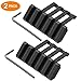 FENTUK Picatinny Offset Rail Mounts, 5 Slots 45 Degree Offset Picatinny Rail Mount Aluminum Low Profile Adapter for Flashlight Laser Sight Optics (5 Slot - 2 Pack)