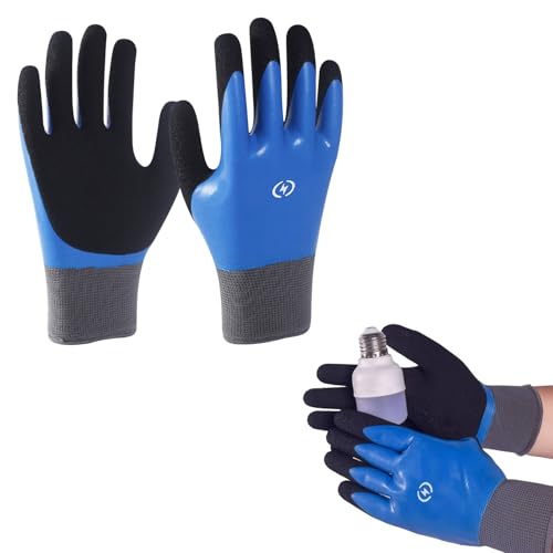 Miiqxx Gants de travail isolants, gants isolants en caoutchouc 1000 V, protection haute tension, gants électriques ignifuges, gants de sécurité pour usage...