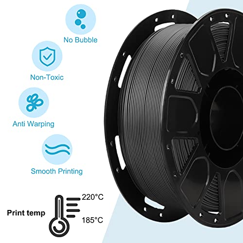 Official 3D Printer Filament Ender Pla Filament 1.75Mm, No-Tangling, Strong Bonding And Overhang Performance Dimensional Accuracy +/-0.02Mm, 2.2Lbs/Spool（Black） #TOP2