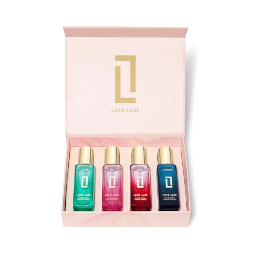 Lavie Luxe Luxury Woman Eau De Parfum Portable Gift Set 80 ml | Perfume for Women with scents Lily, Sweet, Mandarin Orange & Bergamot Top notes