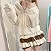 RILGOU Kawaii Harajuku Fashion Lolita Gothic Clothes Elastic Waist Color Blocking Cute Lace Trim Tiered Short Skirt M Brown