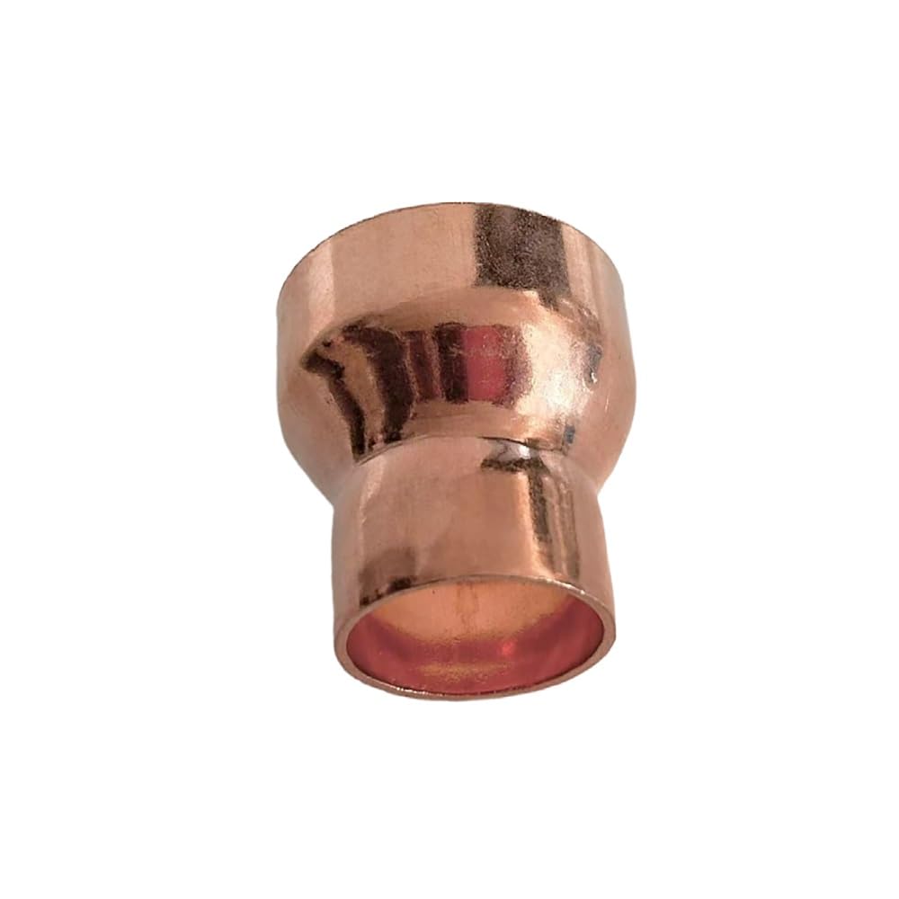 Lmrxofe One Color Copper End Feed Reducer Pipe Fitting Connector - 35-12.7Mm To 80-42Mm - 1Pc Weld Socket(35-28.6Mm)