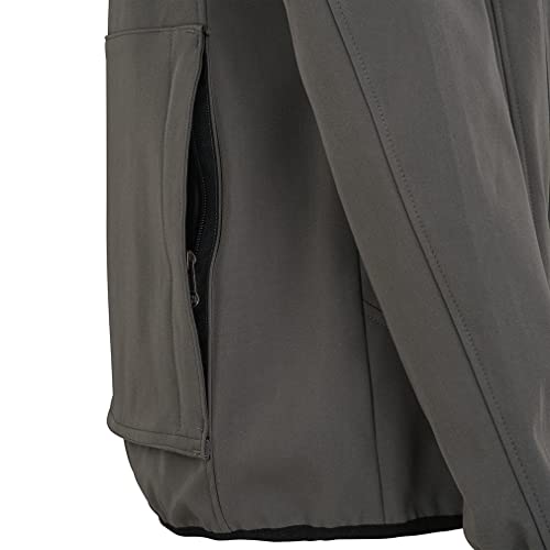 Knuffelwuff Damen Softshell Jacke Manhattan Größe: L / 40 Khaki - Leichte atmungsaktive wasserabweisende Jacke mit extra vielen Taschen für Outdoor, Wandern, Reisen, Gassi gehen - Windbreaker
