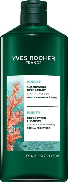 Yves Rocher Detox & Deep Nourishing Hair Shampoo with Microalgae Extract Purifying Lightweight Oily Hair 300ml / 10.1 fl oz