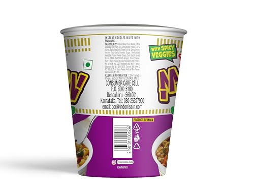 Cup Noodles Nissin Vegetable Manchow | Zesty Manchow Magic for Instant Satisfaction | Flavor-Packed On-the-Go Meal #VibeItUp , 70 Gm,Vegetarian