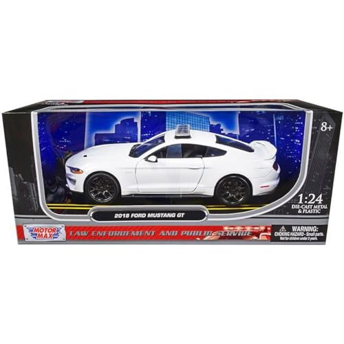 Modelo Diecast 1:24 Ford Mustang GT Policía Motormax miniatura 1