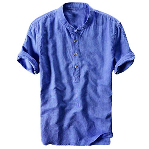HIRIRI Summer Men s Casual Short Sleeves Stripes Print Regular Fit Button Turn Down neck Holiday Beach Shirt