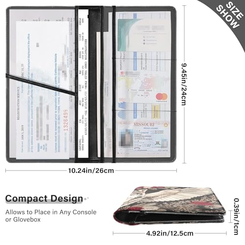 Organizador para documentos de auto PU miniatura 3