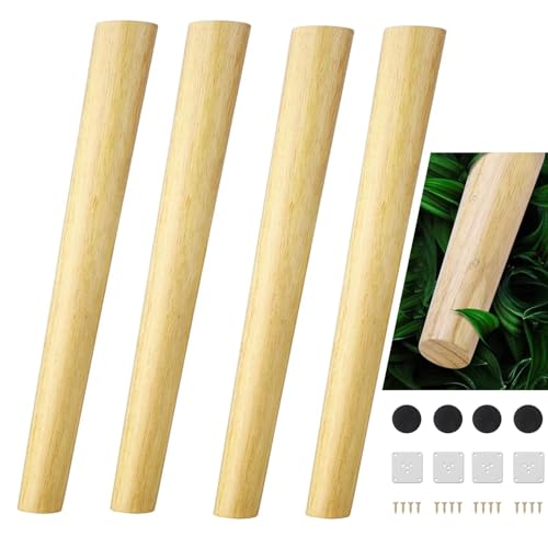 AUJLKJOUV 4 Piezas Patas De Mueble Roble para Todo Tipo De Muebles Domésticos Sofá Banco Taburete Cómoda Alta Estabilidad Superficie Lisa