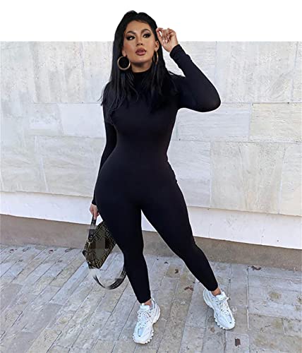 Ctu One Piece Jumpsuits For Women Sexy Bodycon High Waist Long Sleeve Romper Party Clubwear L #TOP3