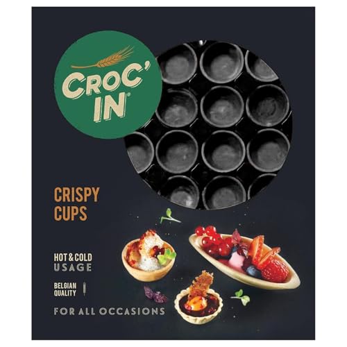 CROC’IN - Tartaletas para Rellenar Black - Base de tartaleta para Pastelería o Aperitivos - Elaboración Artesanal & Vegana - 60 unidades