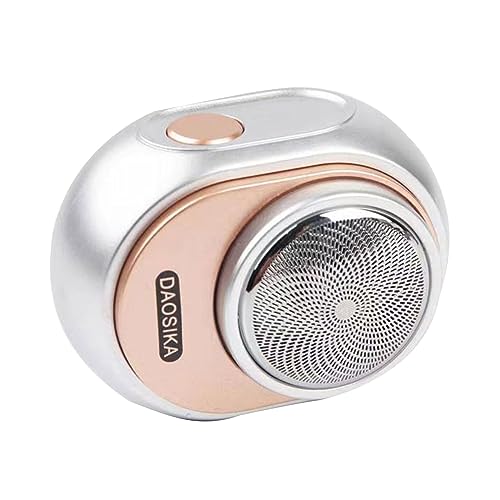 JzcsdkSIL Vehicle Shaver Outdoor Travel Portable USB Rechargeable Shaving Device Hair Trimmer for Men Portable Electric Shaving Device Men Grooming Tool, Silver