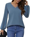 Produkteigenschaften: V-Ausschnitt, Chiffon stoff, Solide siwss dot perspektivische Ärmel, Gummi plissierte manschetten, Plissierter Rücken für Ihren Komfort, Pullover shirt