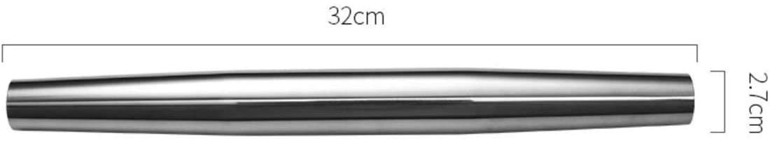 13"Pin de Rodadura de Acero Inoxidable Profesional de 13" □ Rodillo de Masa para panaderos Hacer Pizza, Galletas, pastelería, Pasta, Masa de albóndigas