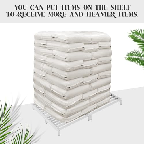 Image of MorningRo 2 Pack Dunnage Rack 19.7 inch Long x 19.7 inch Wide, 3.9 inch Height