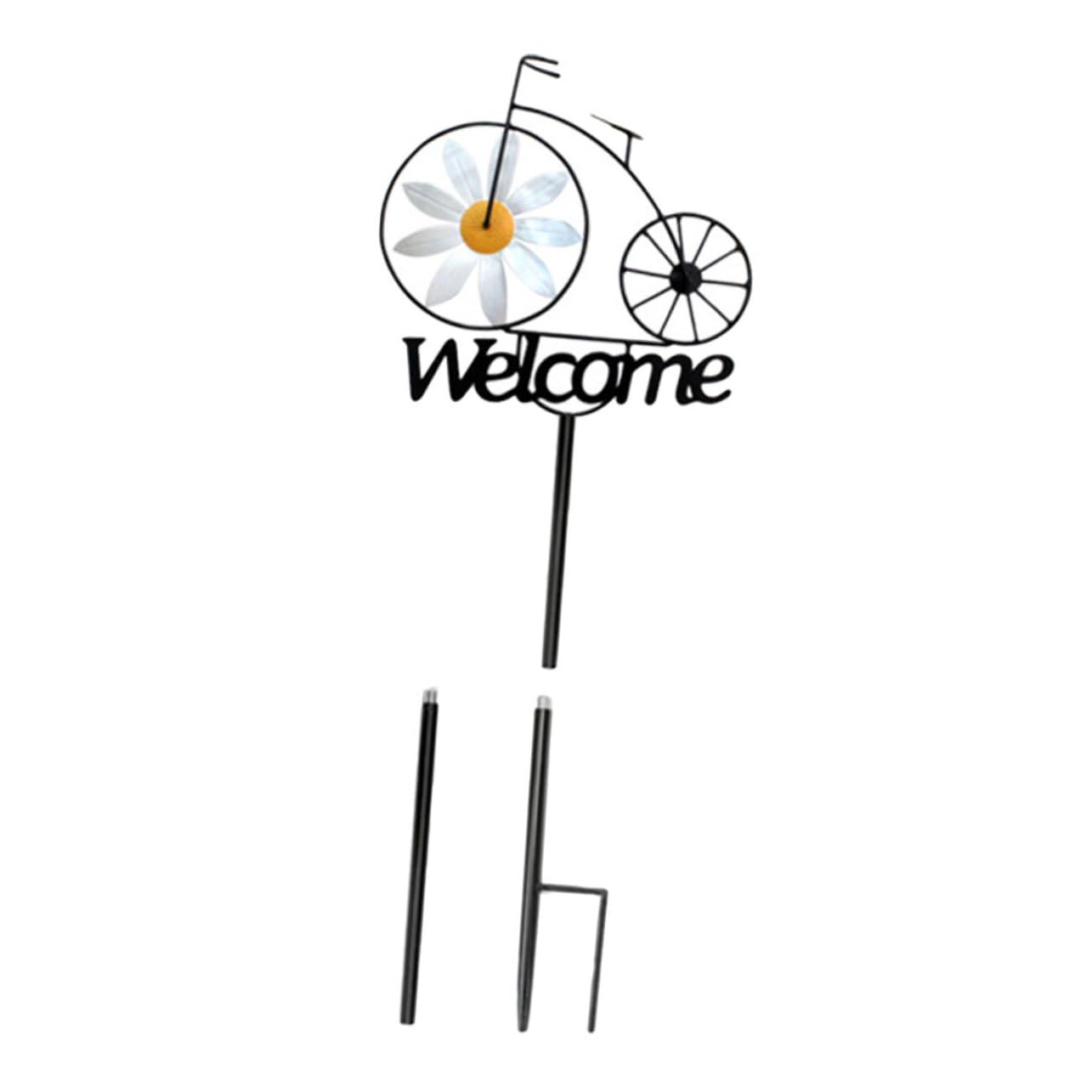 Kisangel Piquet de Jardin Vélo en Fer Décoratif pour Extérieur